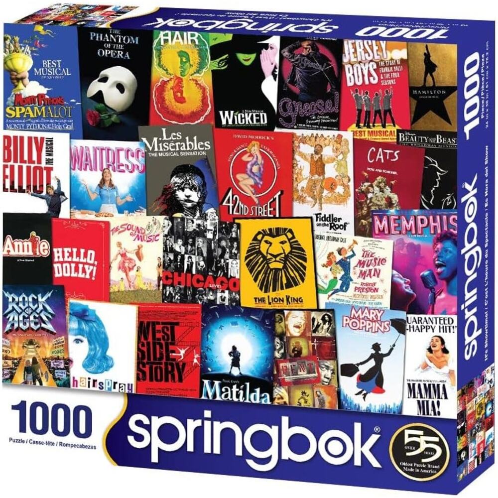 NEW Springbok It's Showtime! Broadway‎ Classics 1000 piece Jigsaw Puzzle! Great!